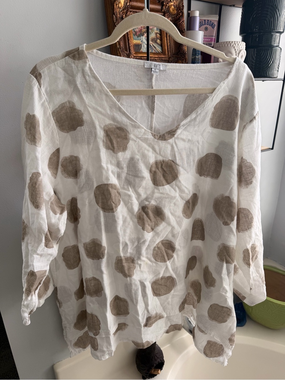 Kaktus Italy Linen Tunic XL Lagenlook Coastal European Boho
